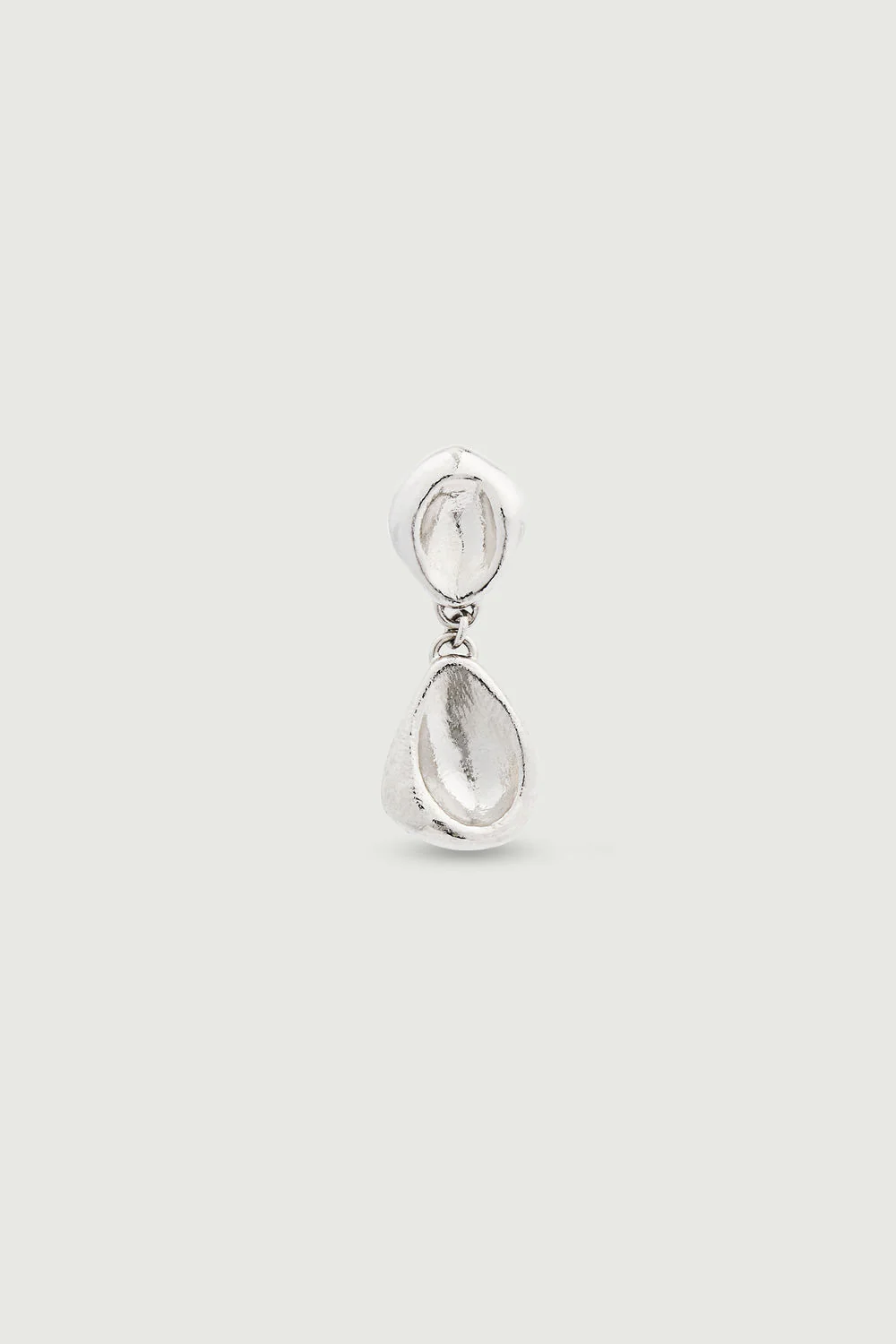 SILVER HUGGIE EARRING