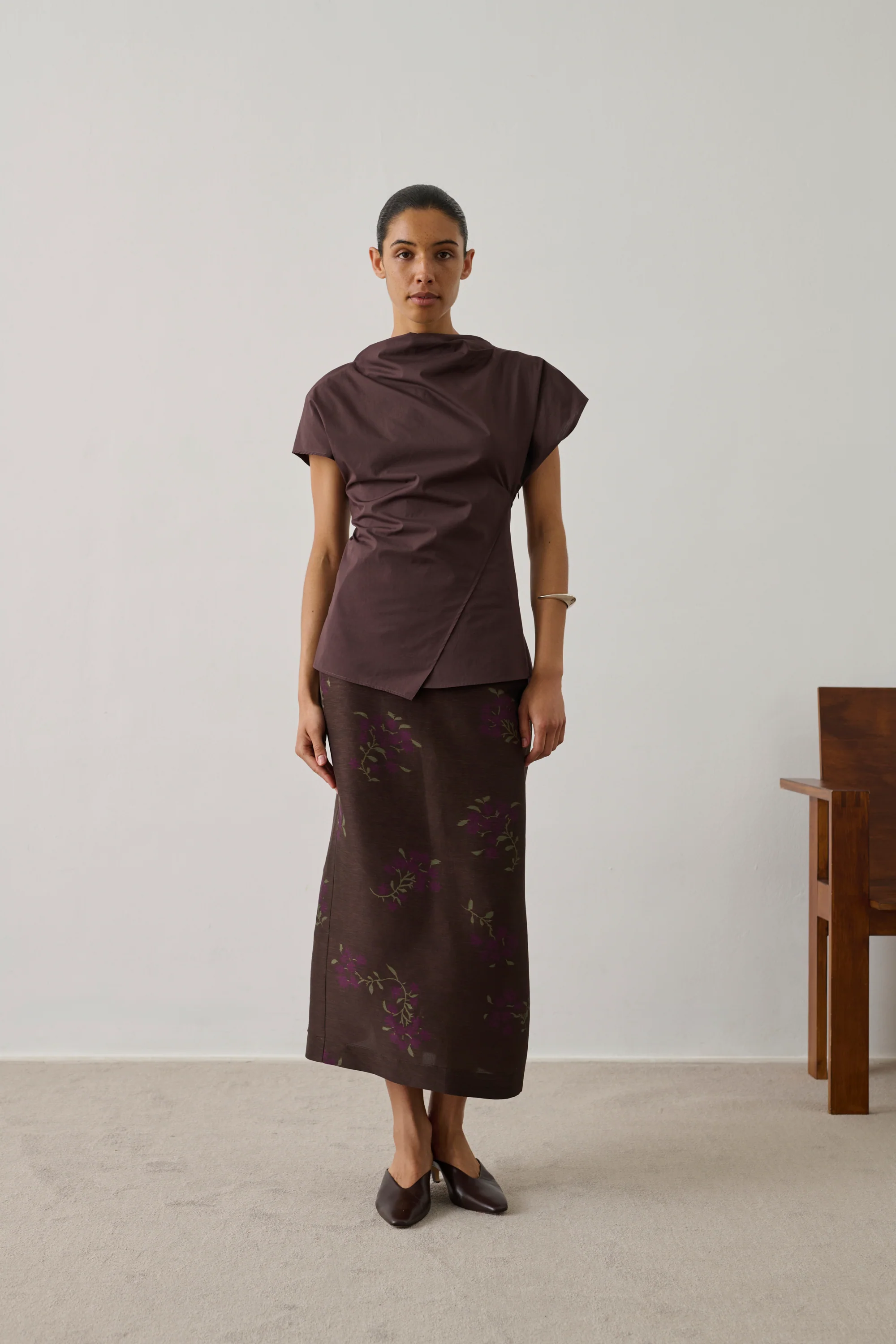 BROWN HELIA SKIRT