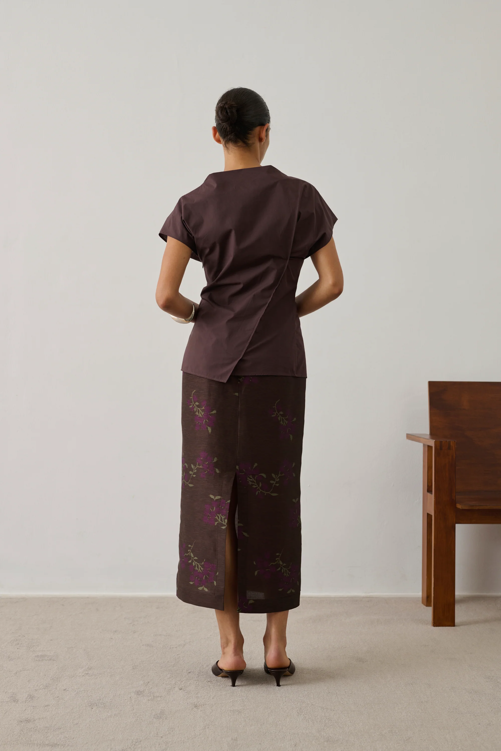 BROWN HELIA SKIRT - Image 2