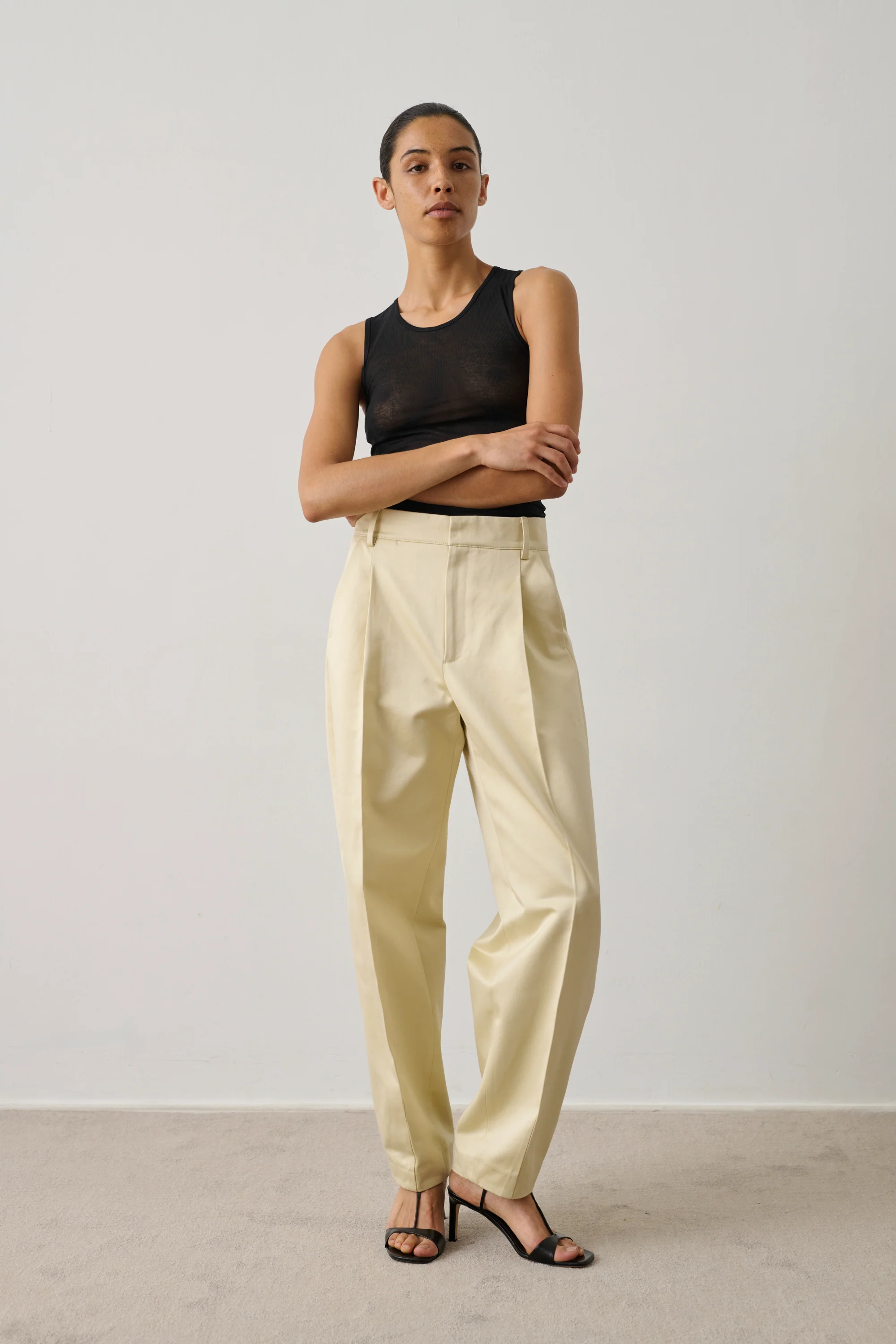 BEIGE GRAHAM TROUSERS